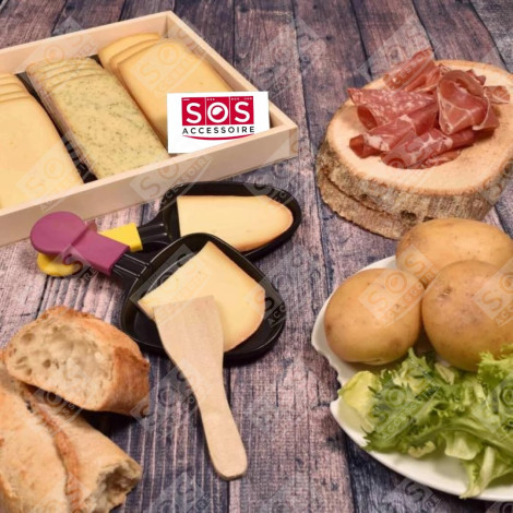 LOT DE 9 PELLES EN BOIS POUR POÊLON, SPATULES RACLETTE  GRILL, WOK E MACCHINA PER RACLETTE - AS306003