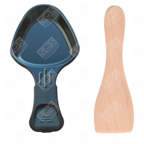 COUPELLE À RACLETTE ET PELLE EN BOIS POUR POÊLON, SPATULE RACLETTE  GRILL, WOK E MACCHINA PER RACLETTE - AS306001, AS306003