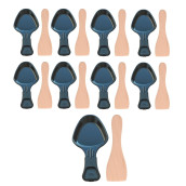 Set di 9 ciotoline per raclette e 9 spatole in legno per Padella, spatola per raclette