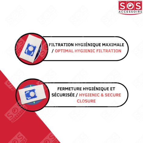 SET DI 12 SCATOLE DI 4 SACCHETTI TIPO S-BAG ASPIRAPOLVERE - 9001684589