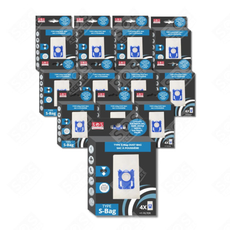 SET DI 12 SCATOLE DI 4 SACCHETTI TIPO S-BAG ASPIRAPOLVERE - 9001684589