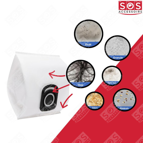 SET DI 10 SCATOLE DA 4 SACCHETTI + 1 FILTRO HYGIENE+ ASPIRAPOLVERE - ZR200520