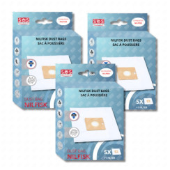 Set di 3 scatole da 5 sacchetti con 1 prefiltro COUPE/COMPACT/GO/FORCE