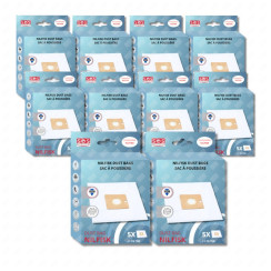 Set di 10 scatole con 5 sacchetti e 1 pre filtro COUPE/COMPACT/GO/FORCE