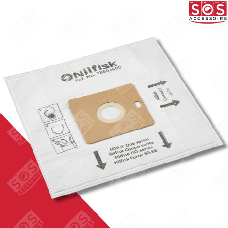 LOTTO DI 11 SCATOLE DA 5 SACCHETTI CON 1 PREFILTRO COUPE/COMPACT/GO/FORCE ASPIRAPOLVERE - 78602600, 22422400