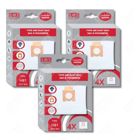 SET DI 3 SCATOLE DA 4 SACCHETTI IN MICROFIBRA H81 ASPIRAPOLVERE - 35601865