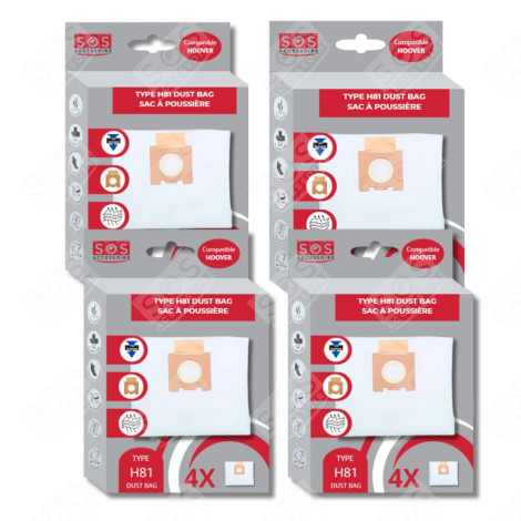 SET DI 4 SCATOLE DI 4 SACCHETTI IN MICROFIBRA H81 ASPIRAPOLVERE - 35601865