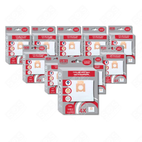 CONFEZIONE DI 10 SCATOLE DA 4 SACCHETTI IN MICROFIBRA H81 ASPIRAPOLVERE - 35601865