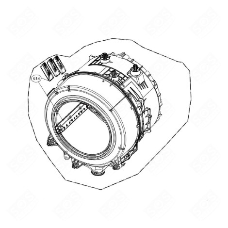 BLOCCO LAVATORE LAVATRICE - 2500704101
