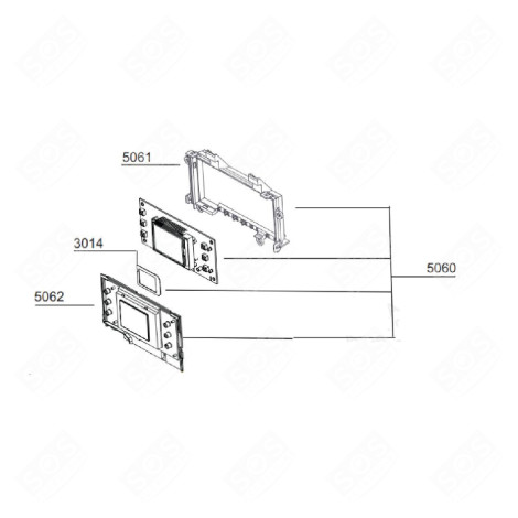 CARTE ÉLECTRONIQUE, MODULES D'AFFICHAGE LAVASTOVIGLIE - 1755800129