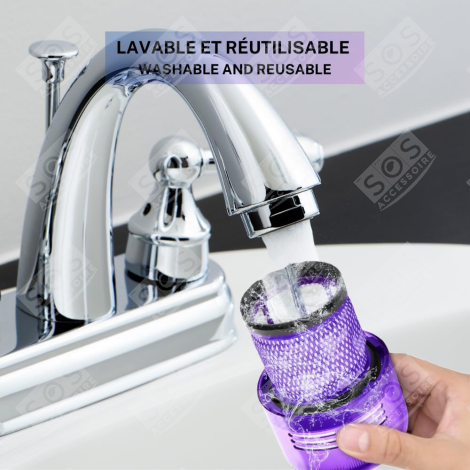 SET DI 5 FILTRI HEPA COMPATIBILI V11 V12 V15 CON SPAZZOLA DI PULIZIA ASPIRAPOLVERE - 970013-02, 97001302