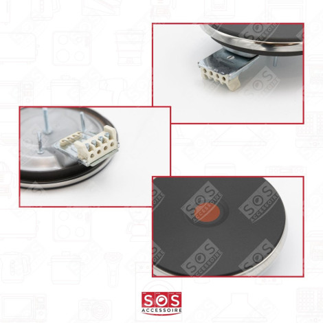 PIASTRA ELETTRICA 1500W PIANO COTTURA - 93638013, C00525915