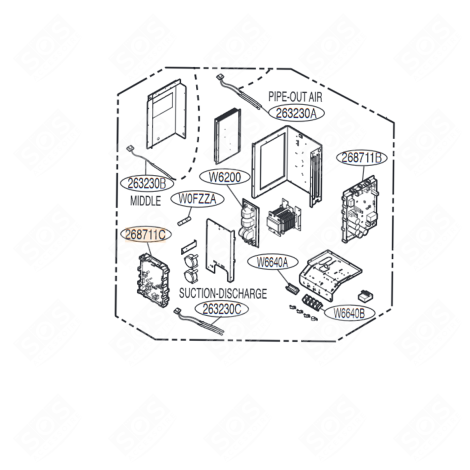 SCHEDA INVERTER (RIFERIMENTO 268711C) CLIMATIZZATORI, CONDIZIONATORI - EBR37798117