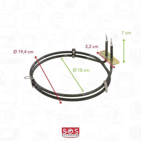 RESISTENZA CIRCOLARE 2000W FORNI, FORNELLI ELETTRICI E A GAS - 806890591, 806891082
