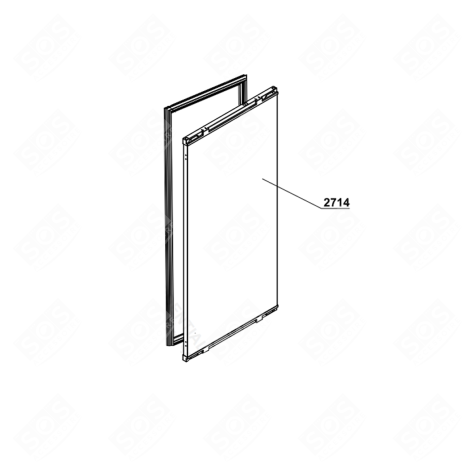 PORTA (PARTE FRIGORIFERO RIFERIMENTO 2714) ORIGINALE FRIGORIFERO, CONGELATORE - 4664690100, C00899092