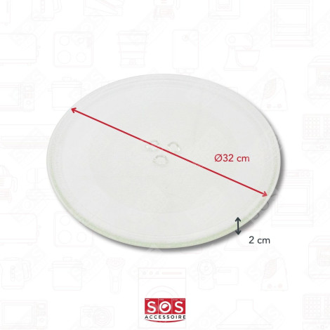PIATTO MICROONDE IN VETRO DIAMETRO 320 FORNI A MICROONDE - 3390W1A027A