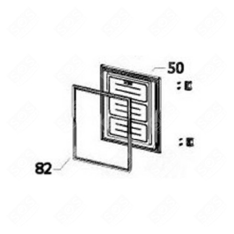 GUARNIZIONE DELLA PORTA (PARTE DEL CONGELATORE, RIFERIMENTO 82) FRIGORIFERO, CONGELATORE - 49118453