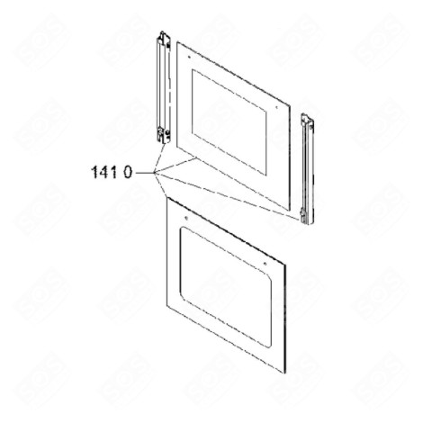VETRO ESTERNO (RIFERIMENTO 1410) FORNI, FORNELLI ELETTRICI E A GAS - 481011130522, C00521062