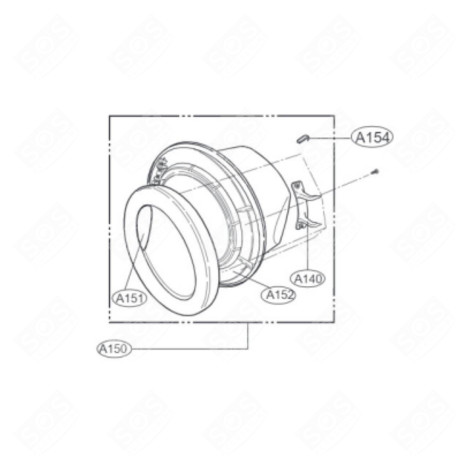 TELAIO ESTERNO (RIFERIMENTO A151) LAVATRICE - 3212EN1004Q