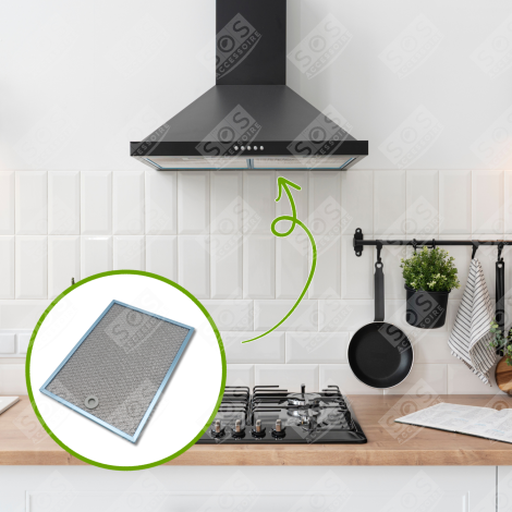 FILTRO METALLICO ANTIGRASSO (318 X 234 MM) (AL PEZZO) CAPPA ASPIRANTE - 75X2076