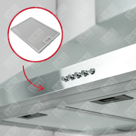 FILTRO METALLICO PER GRASSO 247X327MM CAPPA ASPIRANTE - 50293009002, 50287195007