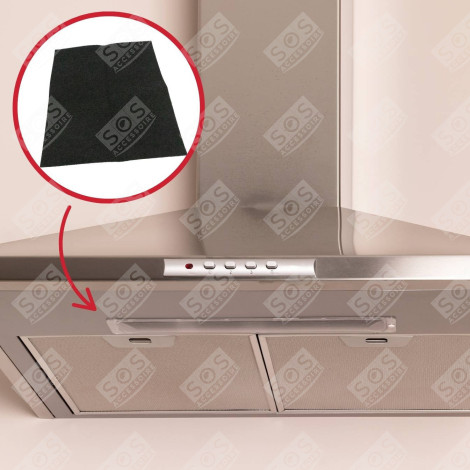 FILTRO UNIVERSALE CON CARBONE ATTIVO 57X47 CM CAPPA ASPIRANTE - FK021