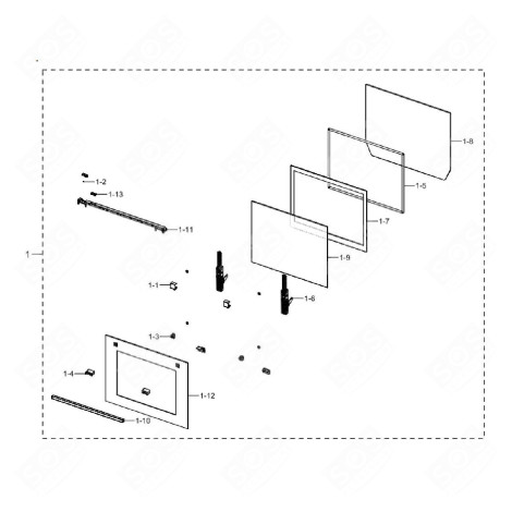 PORTE COMPLÈTE FORNI, FORNELLI ELETTRICI E A GAS - DG94-04361R