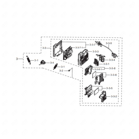 CARTE ÉLECTRONIQUE, MODULE DE PUISSNACE LAVATRICE - DC92-02717B