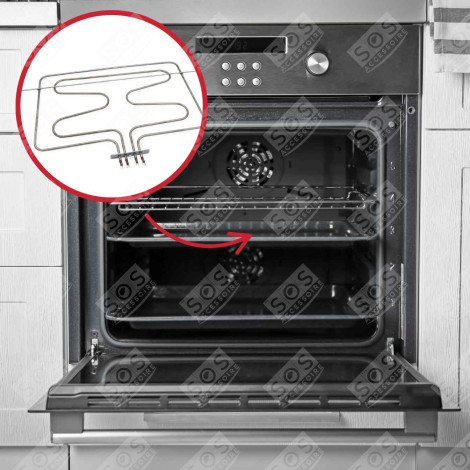 RESISTENZA GRILL SUPERIORE 3050W (1050W + 2000W) FORNI, FORNELLI ELETTRICI E A GAS - C00141175, C00049942