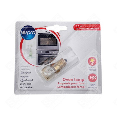 LAMPADINA A FORMA DI PERA 300°C / E14 / T22 / 15W / 220V ORIGINALE FORNI A MICROONDE - 484000008843, C00863216
