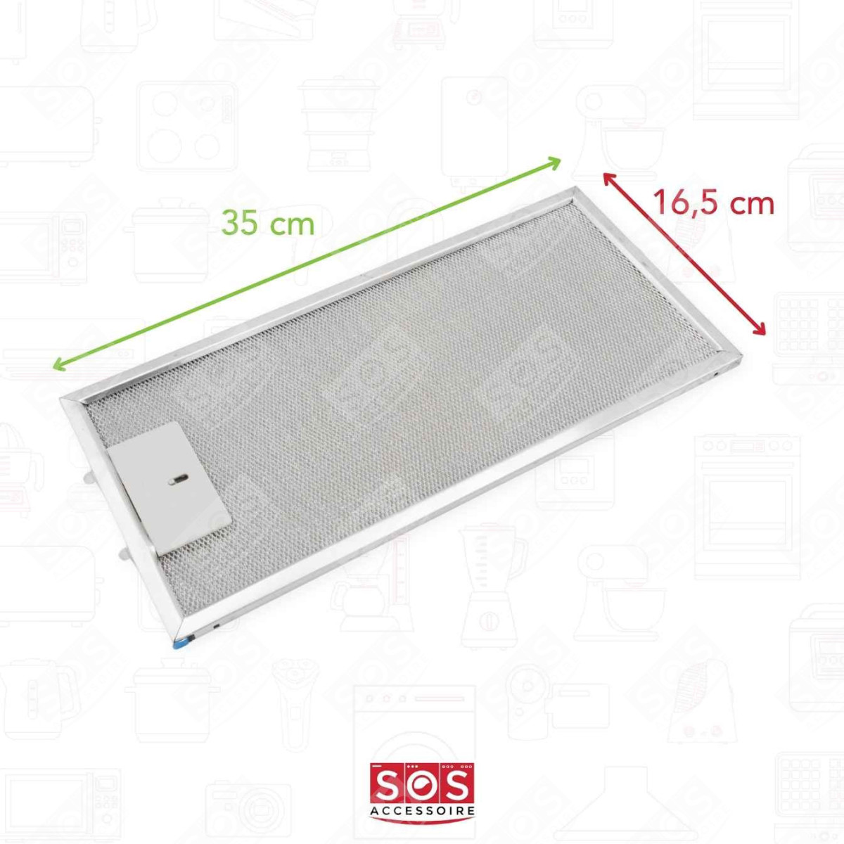 AllSpares Filtro Acustico Per Cappa (12 Pezzi) – Compatibile Bosch Siemens Neff Gaggenau – 192x75x35 Mm