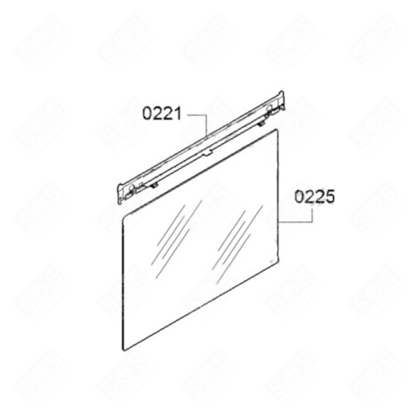 VITRE INTERMÉDIAIRE D'ORIGINE FORNI, FORNELLI ELETTRICI E A GAS - 00772023
