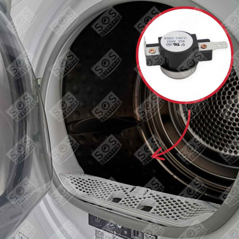 TERMOSTATO KLIXON NC140D COMPATIBILI ASCIUGATRICE - 6671890, 2910982
