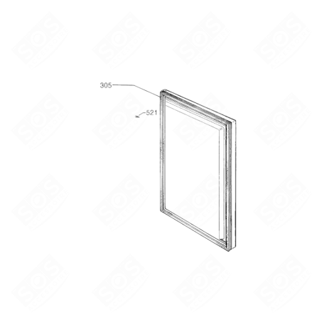 PORTE AVEC JOINT, TRAPPE DE VISITE (REPÈRE 305) FRIGORIFERO, CONGELATORE - 2064674134