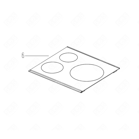DESSUS VITROCÉRAMIQUE PIANO COTTURA - 4490262128, C00907669