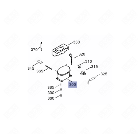 COMPRESSEUR FRIGORIFERO, CONGELATORE - 611942700, 6119427