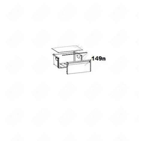 FAÇADE DE PORTE (REPÈRE 149N) FRIGORIFERO, CONGELATORE - 70052694