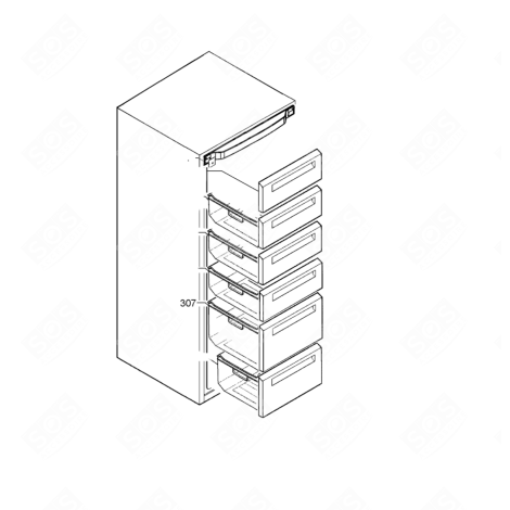 TIROIR MAXI (PARTIE CONGÉLATEUR) FRIGORIFERO, CONGELATORE - 2425373269