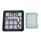 KIT FILTRO COMPATIBILE ASPIRAPOLVERE - FC8010/01, FC8010/02