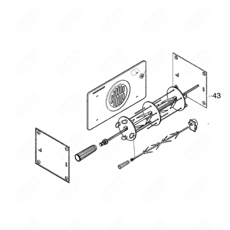 PANNEAU LATÉRAL GAUCHE (REPÈRE 043) FORNI, FORNELLI ELETTRICI E A GAS - C00193994