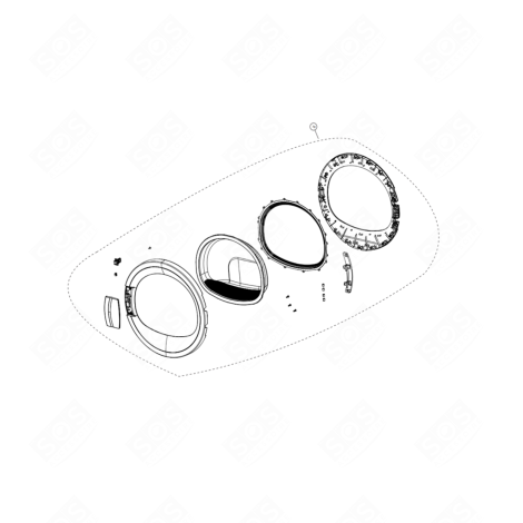 PORTE COMPLÈTE (REPÈRE  10) ASCIUGATRICE - 2986230200, C00924864