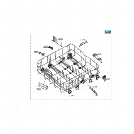 PANIER INFÉRIEUR D'ORIGINE LAVASTOVIGLIE - 1766810153, C00909616