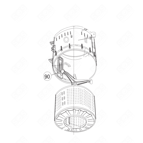 RÉSISTANCE 1800W LAVATRICE - 73940