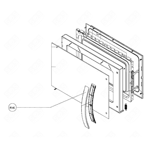 POIGNÉE DE PORTE FORNI A MICROONDE - C00738483, 488000738483