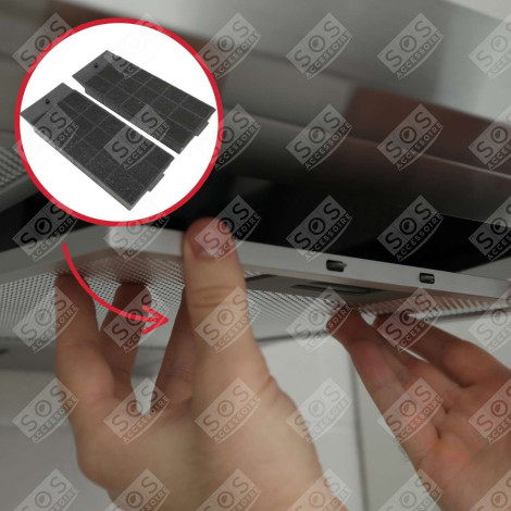 LOTTO DI 2 FILTRI CARBONE TIPO B CAPPA ASPIRANTE - 50263848009