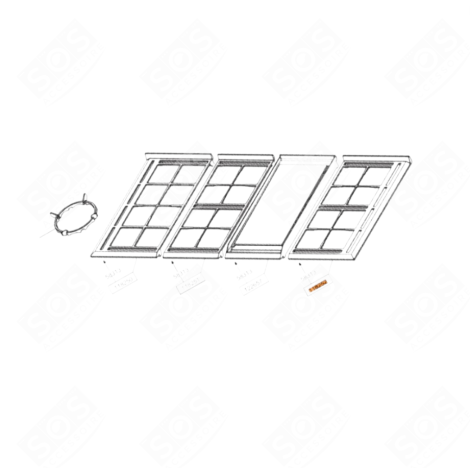 ENSEMBLE GRILLE LATÉRALE FORNI, FORNELLI ELETTRICI E A GAS - 694092472