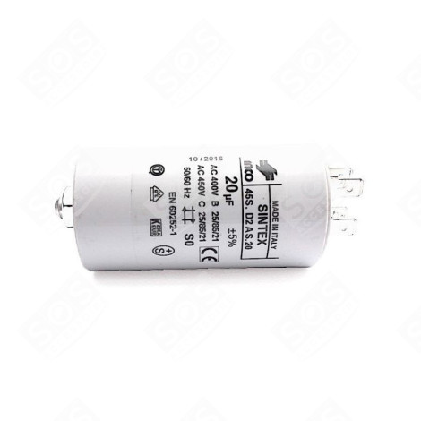 CONDENSATEUR 20MF 450V D'ORIGINE LAVATRICE - 481981729153