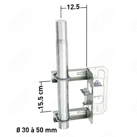 FIXATION DE CHEMINÉE SIMPLE À ÉTRIER TELEVISIONI, TELEVISORI, TV - 002303