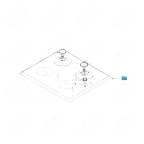 DESSUS VITROCÉRAMIQUE D'ORIGINE PIANO COTTURA - AS0083438