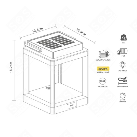 LAMPE DÉCO NOMADE NOIRE VARI PICCOLI ELETTRODOMESTICI - 23861002